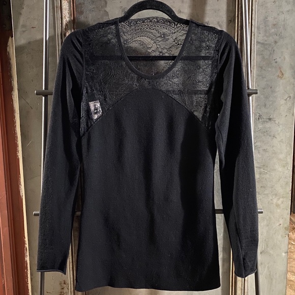 Emilio Pucci Black Wool Lace Open Back Sweater - Picture 5 of 16